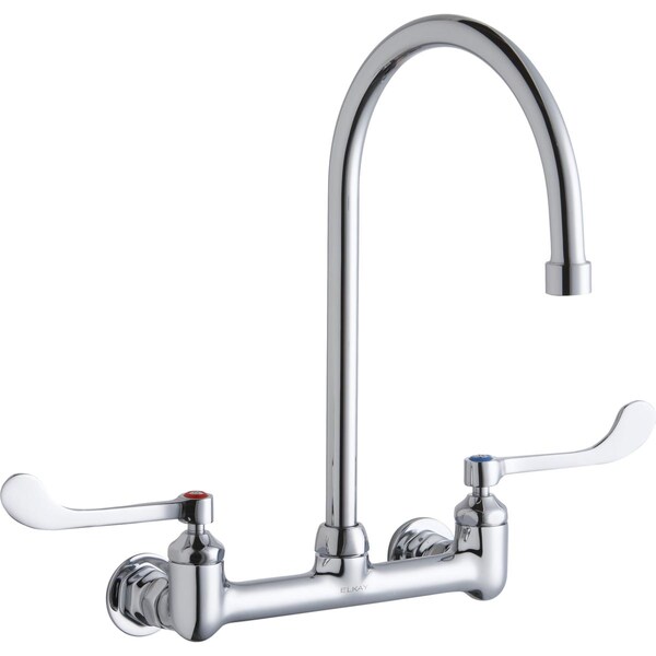 Elkay Elkay Scrub/Handwash 8" Centers WFaucet 8" Gsnk Spt 6" Blade HndlInlet LK940GN08T6H - main